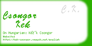 csongor kek business card